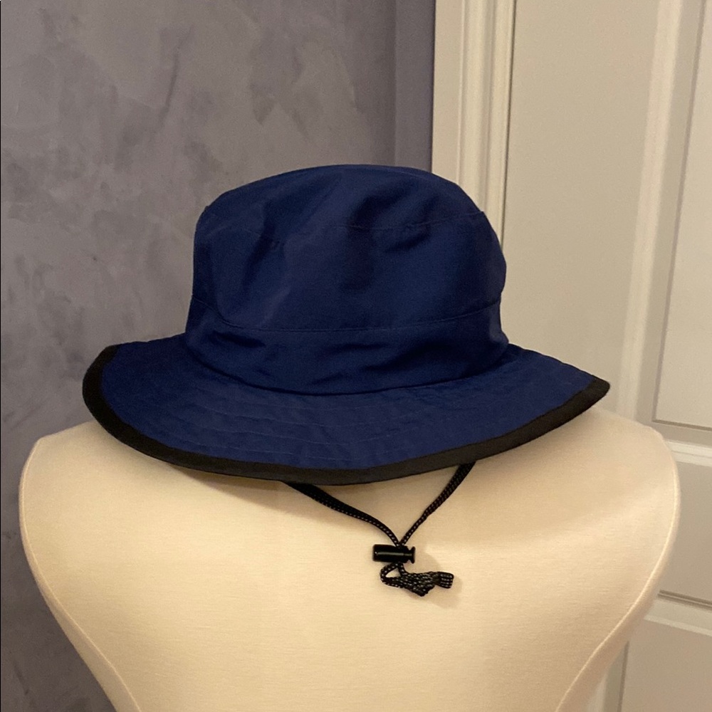 Navy Blue Bucket Hat with Black Trim